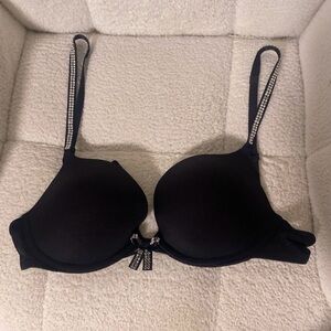 Victoria's Secret Black Bra with Rhinestone Accents